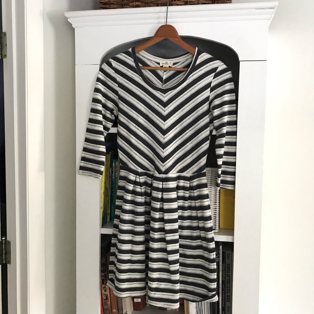 Anthropologie Puella Mitered Stripe Dress